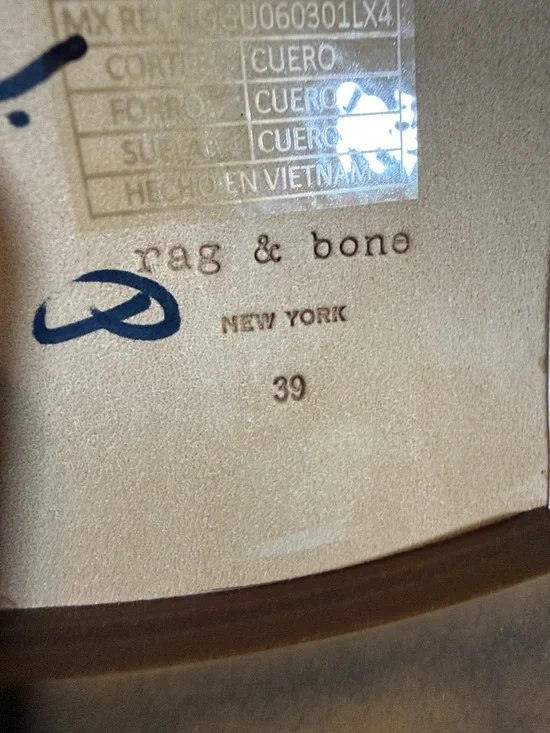 Rag & Bone Shearling Lined Carter Mules Suede Loafers size 39 / 9 US - Picture 15 of 16